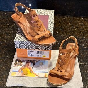 Isola Women's Brown Slingback Sandals